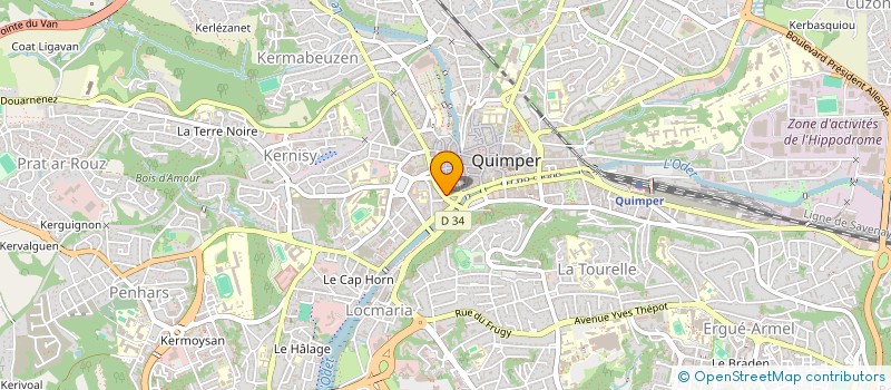 localisation de l'entreprise IB GESTION à QUIMPER
