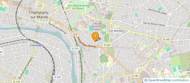 localisation de l'entreprise IB PRIMEURS à CHAMPIGNY-SUR-MARNE