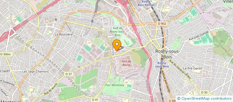 localisation de l'entreprise IB SOCIETE à ROSNY-SOUS-BOIS