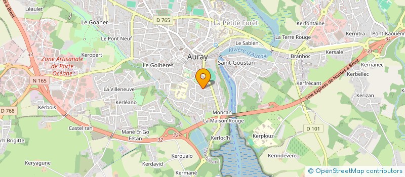 localisation de l'entreprise IBA à AURAY
