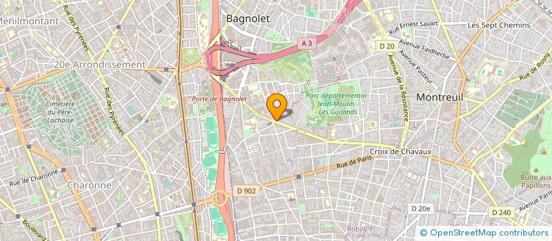 localisation de l'entreprise IBERFRANCE SARL à BAGNOLET