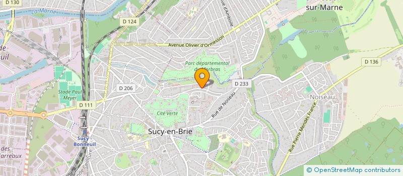 localisation de l'entreprise IBH COUVERTURE à SUCY-EN-BRIE