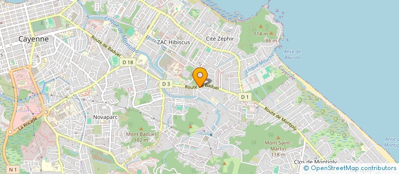 localisation de l'entreprise IBIS  CAYENNE