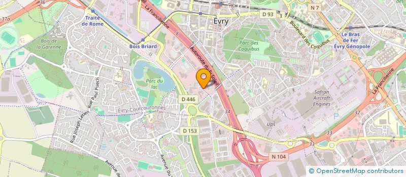 localisation de l'entreprise IBIS BUDGET  EVRY-COURCOURONNES