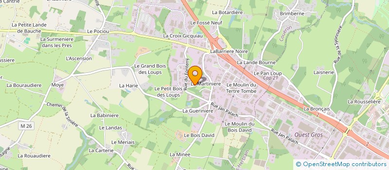 localisation de l'entreprise IBIS PROPRETE à COUERON