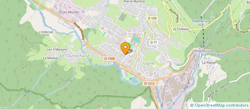 localisation de l'entreprise IBO PLATRERIE ET MENUISERIE  UGINE