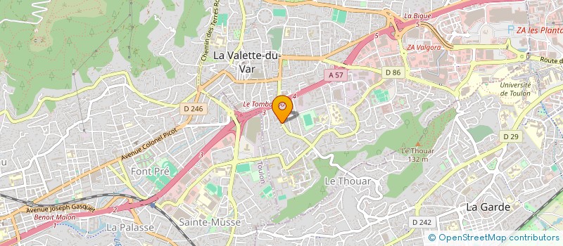 localisation de l'entreprise IBO TOITURE à LA VALETTE-DU-VAR