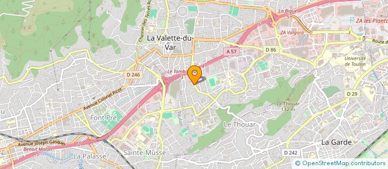 localisation de l'entreprise IBO TOITURE CONCEPT à LA VALETTE-DU-VAR