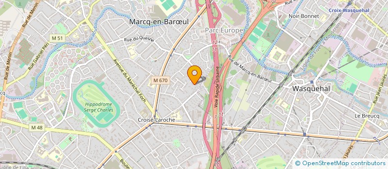 localisation de l'entreprise IC FINANCES à MARCQ-EN-BARŒUL