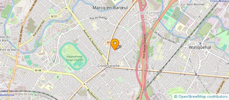 localisation de l'entreprise IC INVEST à MARCQ-EN-BARŒUL
