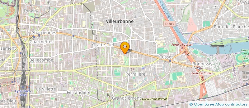 localisation de l'entreprise IC2A à VILLEURBANNE