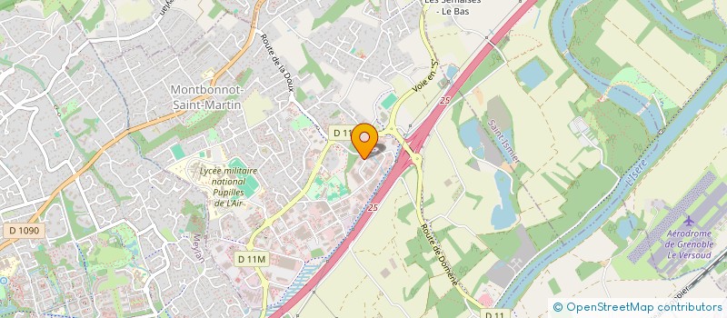 localisation de l'entreprise ICA CONCEPTION CONSTRUCTION à MONTBONNOT-SAINT-MARTIN