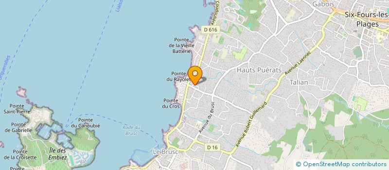 localisation de l'entreprise ICAM à SIX-FOURS-LES-PLAGES
