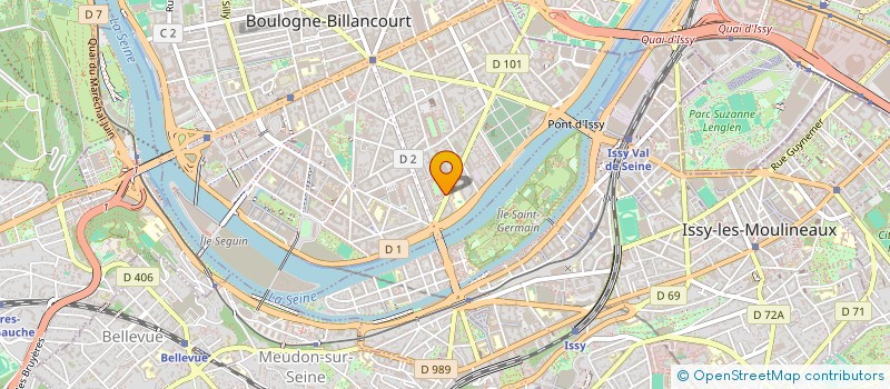 localisation de l'entreprise ICAO CONSEIL  BOULOGNE-BILLANCOURT