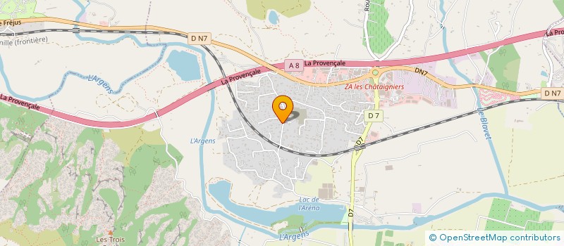 localisation de l'entreprise ICARD MENUISERIE AGENCEMENT à ROQUEBRUNE-SUR-ARGENS