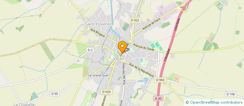 localisation de l'entreprise ICARE à VATAN