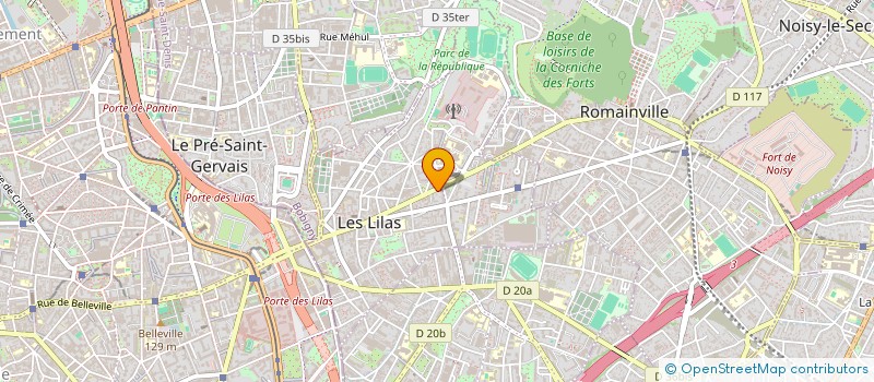 localisation de l'entreprise ICARE à LES LILAS