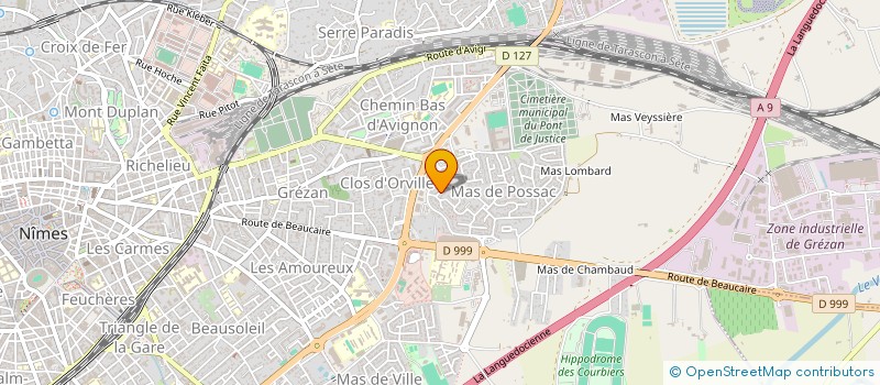 localisation de l'entreprise ICARIS  NIMES