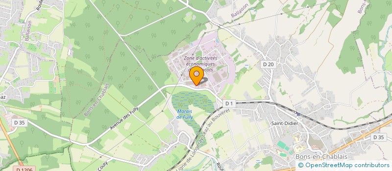 localisation de l'entreprise ICART S.A.S.  BONS-EN-CHABLAIS