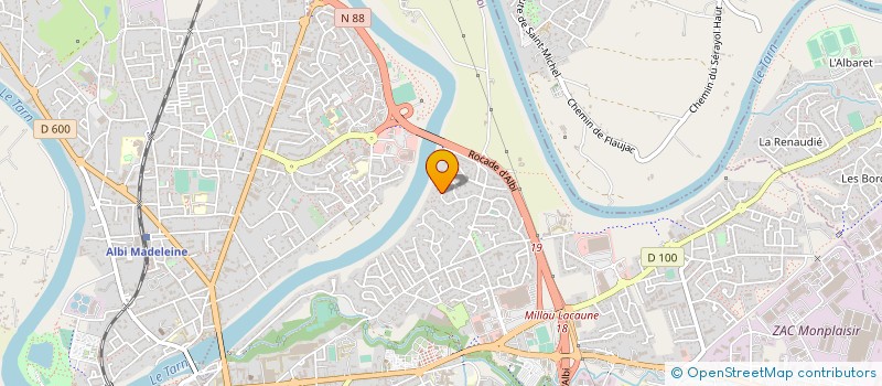 localisation de l'entreprise ICC BEAUREGARD à ALBI