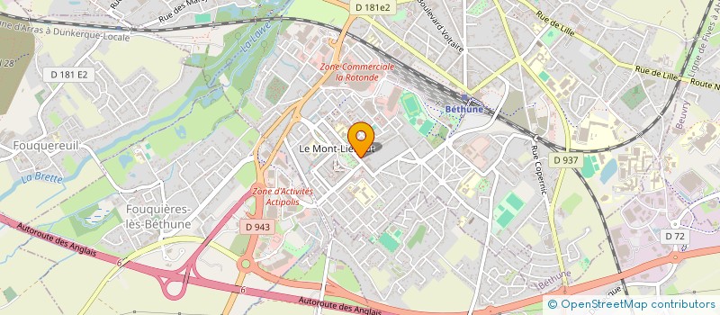 localisation de l'entreprise ICC DISTRIBUTION à BETHUNE