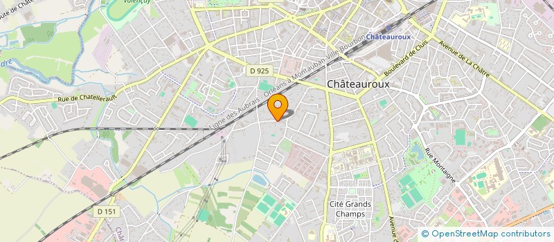 localisation de l'entreprise ICC IMMOBILIER à CHATEAUROUX