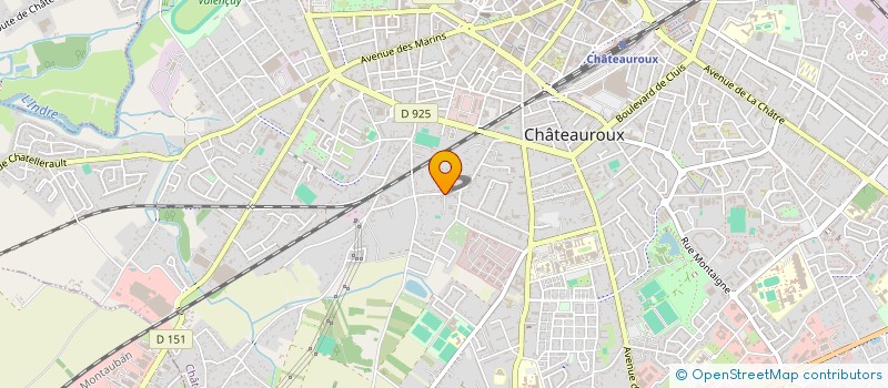 localisation de l'entreprise ICC RESTAURATION à CHATEAUROUX