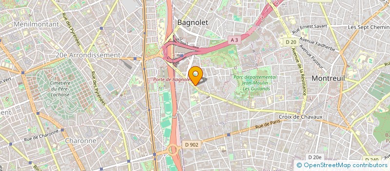 localisation de l'entreprise ICCI TRAD à BAGNOLET