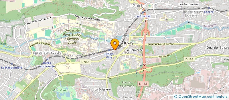 localisation de l'entreprise ICCOM à ORSAY
