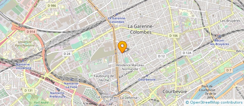 localisation de l'entreprise ICCP INGENIERIE à COURBEVOIE