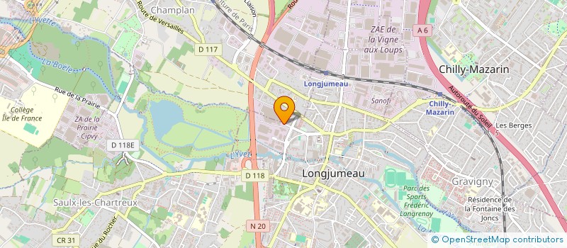 localisation de l'entreprise ICD à LONGJUMEAU