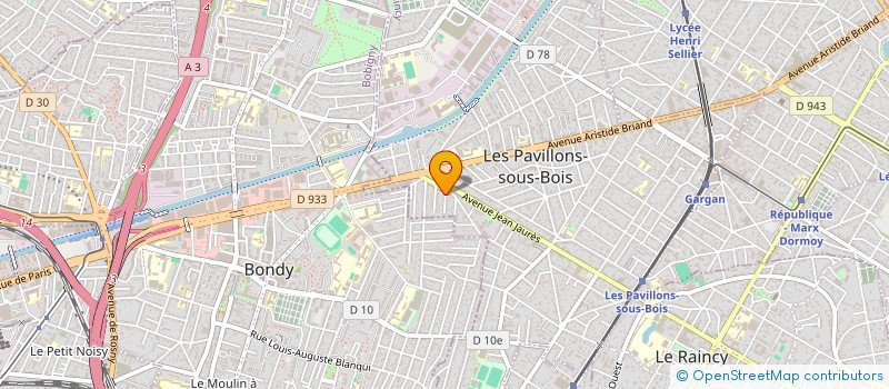 localisation de l'entreprise ICD BATIMENT à LES PAVILLONS-SOUS-BOIS