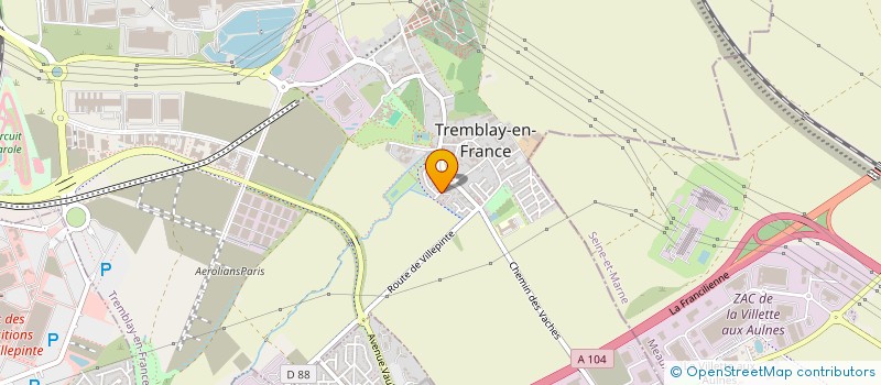 localisation de l'entreprise ICETREAM (JE DIFFUSE LE FLUX MEDIA) à TREMBLAY-EN-FRANCE
