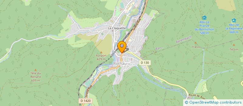 localisation de l'entreprise ICF 67 à LA BROQUE