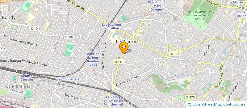 localisation de l'entreprise ICF à LE RAINCY