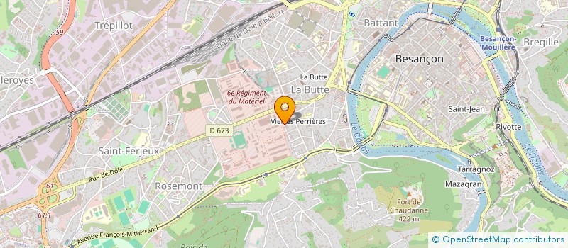 localisation de l'entreprise ICF  BESANCON