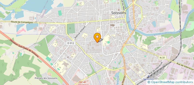 localisation de l'entreprise ICF CUFFIES à SOISSONS