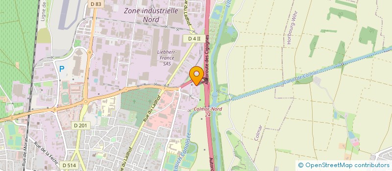 localisation de l'entreprise ICFA  COLMAR