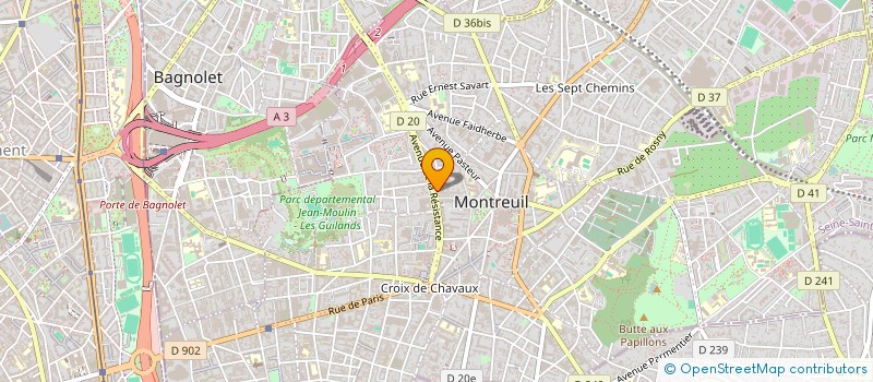 localisation de l'entreprise ICI DEMAIN à MONTREUIL