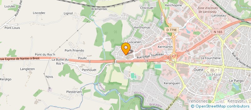 localisation de l'entreprise ICI ET LA à PLOEREN