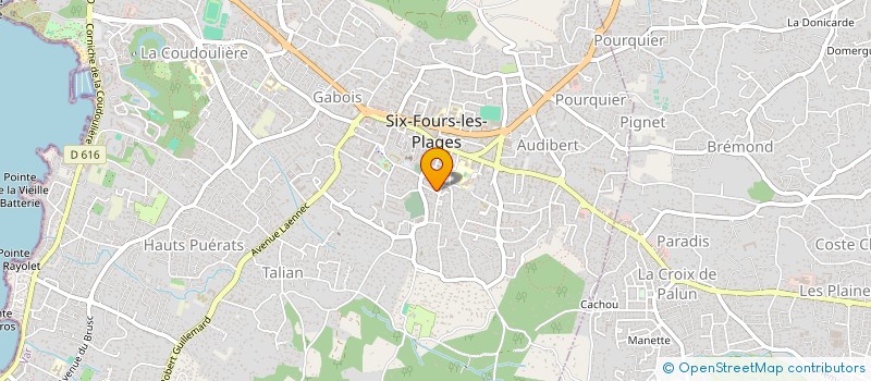 localisation de l'entreprise ICI ET LA EVENTS à SIX-FOURS-LES-PLAGES