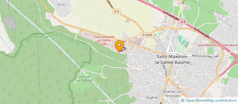 localisation de l'entreprise ICI TRAVAUX à SAINT-MAXIMIN-LA-SAINTE-BAUME
