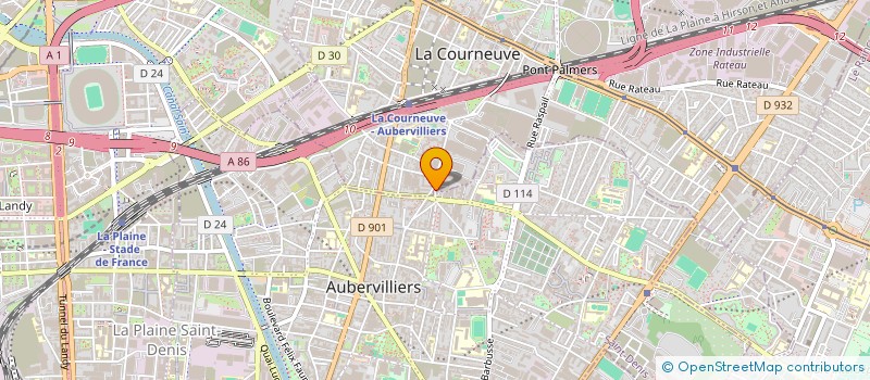 localisation de l'entreprise ICL à LA COURNEUVE