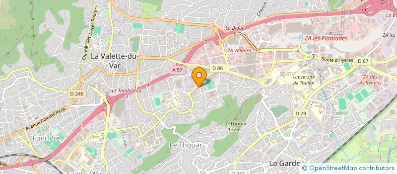 localisation de l'entreprise ICM à LA VALETTE-DU-VAR