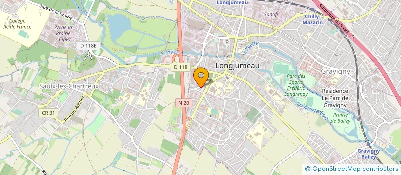 localisation de l'entreprise ICM - META PHARM à LONGJUMEAU