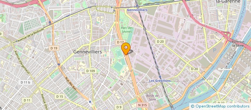 localisation de l'entreprise ICOM à GENNEVILLIERS