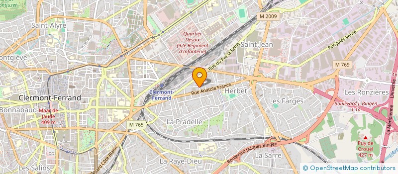 localisation de l'entreprise ICOMEX  CLERMONT FERRAND