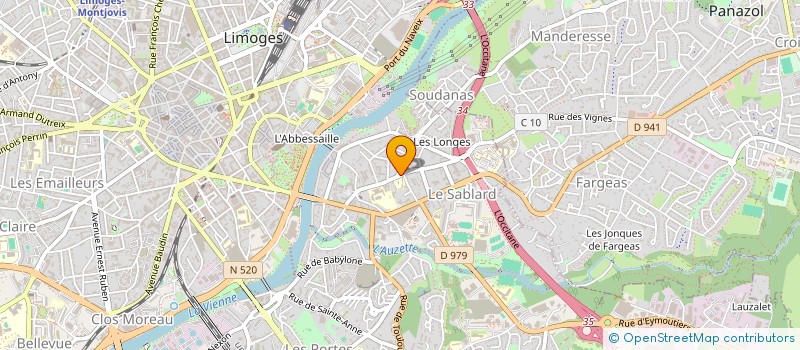 localisation de l'entreprise ICONE à LIMOGES