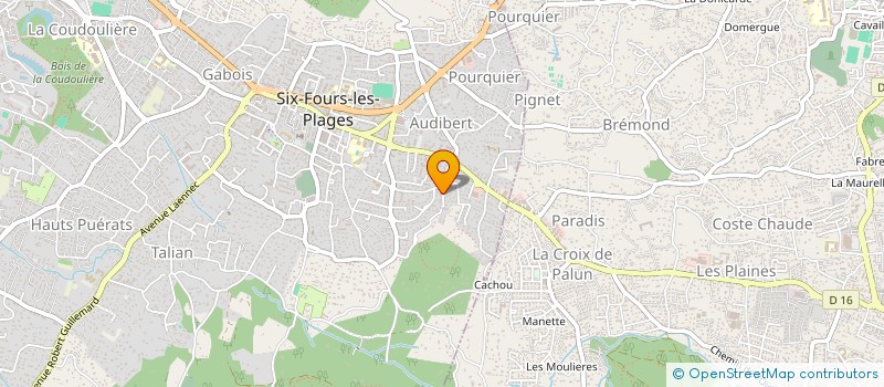 localisation de l'entreprise ICONE PIZZA à SIX-FOURS-LES-PLAGES