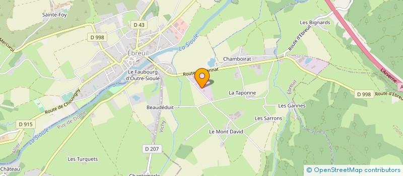 localisation de l'entreprise ICOPEINT à EBREUIL
